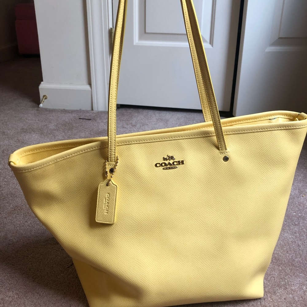 Yellow Coach Tote Bag